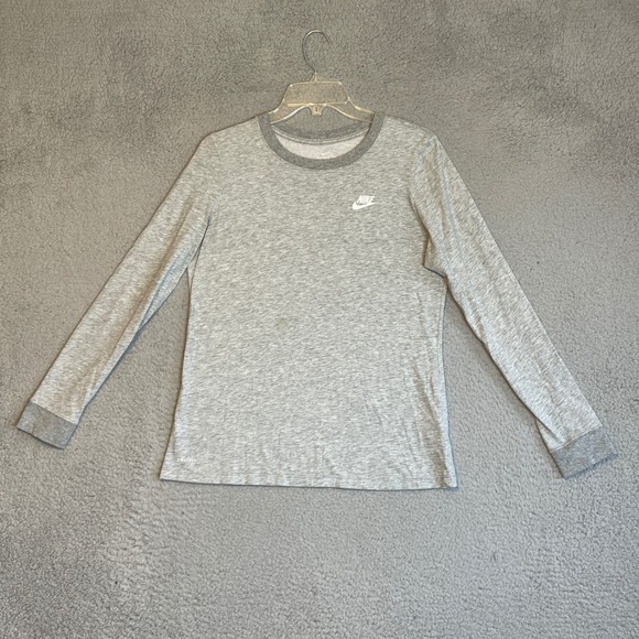 Nike Tops - Nike Dri-FIT Long Sleeve T Shirt Top Gray Womens Medium Athletic Training